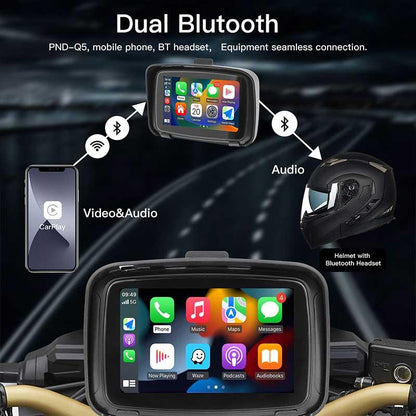 Q1 - Motorcycle Quick Release GPS CarPlay / Android Auto Screen