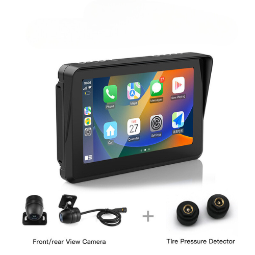 Portable GPS CarPlay/ Android Auto Screen with Dash Cam and Tyre Pressure Monitoring.