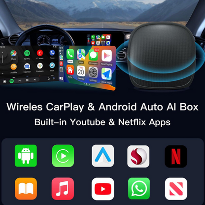 Wireless CarPlay/Android Auto Magic AI Box with Netflix/YouTube