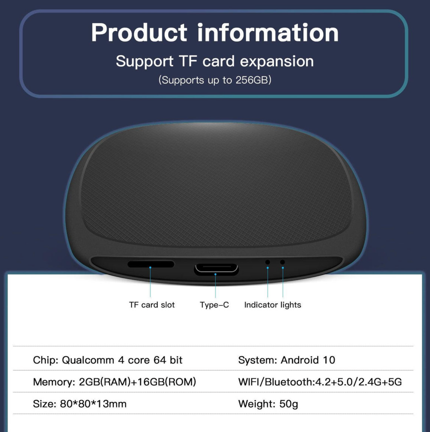 Wireless CarPlay/Android Auto Magic AI Box with Netflix/YouTube