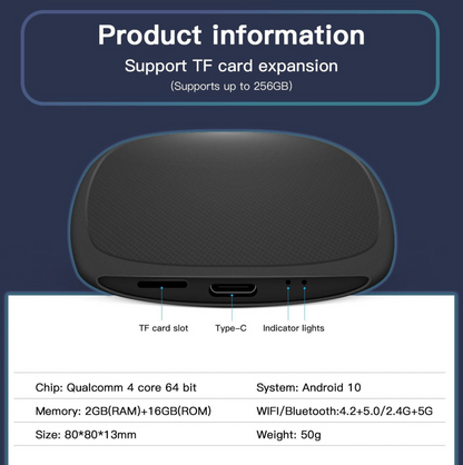 Wireless CarPlay/Android Auto Magic AI Box with Netflix/YouTube